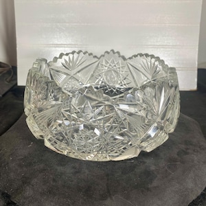 American Brilliant Period Cut Crystal/Glass Bowl, Made in the 1920&#39;s, Made in USA