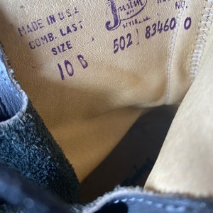 10B Damen Vintage Grau Justin Leder Schnürung, Kiltie Stiefel, Steampunk, Abnehmbare Kiltie Abnehmbare Laschen, Vintage Stiefelette Bild 7