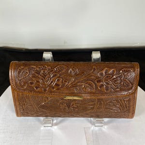 Rare, Vintage Hand Tooled, Mexican Wallet, Made in Mexico, Real Leather, Vintage