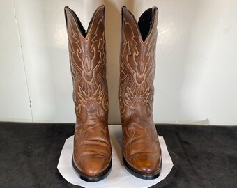 Men&#39;s 10D  Durango Brown Work Boot with Rubber Heel,  Durango Western Cowboy Boot,
