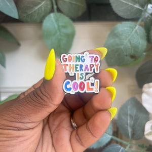 Therapy-rainbow- inspirational quote enamel pin hard enamel pins kawaii pin lapel pin badge brooch enamel pin set for backpacks bags