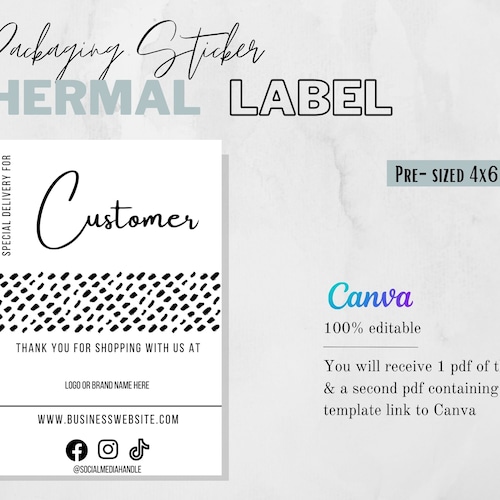 Thermal Labels for Small Business Owners Packaging Sticker Etsy