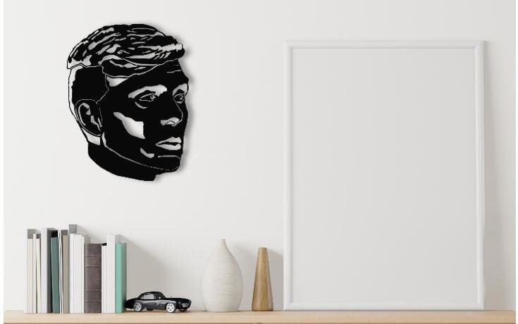 Thomas Shelby, Peaky Blinders Acier Noir Art Metal, Cadeau Pour Lui