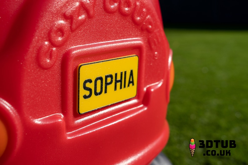 Little Tikes Numberplate set 3D Printed Fully Personalised, choose any name and colour image 3