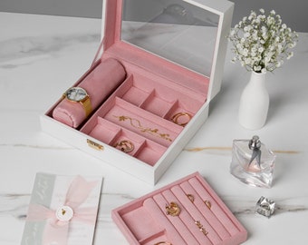 Handmade Luxury Jewelry Storage Box with Jade, Carnelian, Garnet –  BoutiqueByMariam