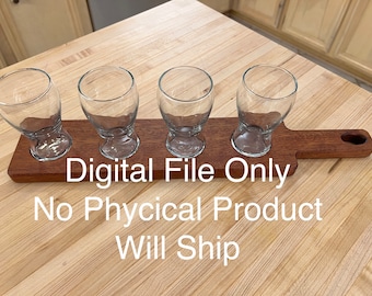 Beer Flight Serving Tray CNC File: VCarve & SVG (Digital Download)