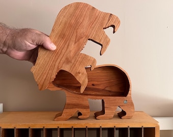 DIGITAL FILE: Bear Shaped Piggy Bank, Vcarve File, Instant Download
