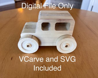 CNC File for Toy Truck, VCarve and SVG file included