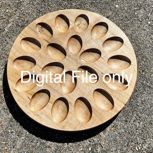 Round Deviled Egg Tray, 20 Egg CNC file (CNC files only, no physical product will ship)