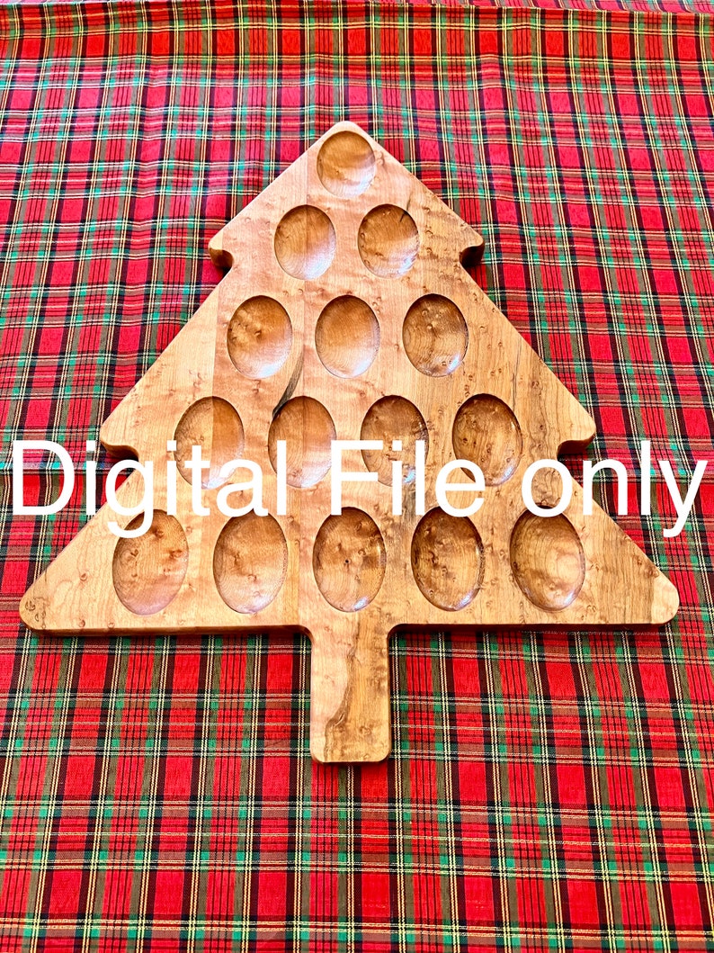 Christmas Tree Deviled Egg Tray Files for CNC digital Files Only, No