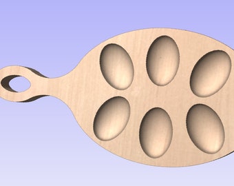 CNC File: Deviled Egg Tray with Handle - VCarve (Digital Download)