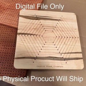 Crochet Blocking Board CNC File: 12&quot; Squares & Hexagons (Digital Download)
