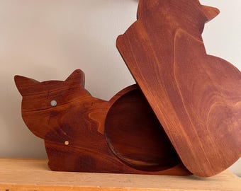 DIGITAL FILE: Cat Shaped Piggy Bank, Vcarve File, Instant Download
