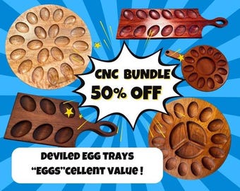 Deviled Egg Tray Bundle-9 Different Egg Trays!!  (Digital Files Only, No Physical Product Will Ship)