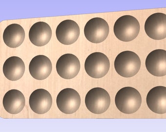 18 Egg Storage Tray CNC File: Vcarve, SVG, STL (Digital Download)