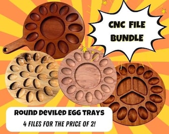 Round Deviled Egg Tray Bundle (Digital Files Only, No Physical Product Will Ship)