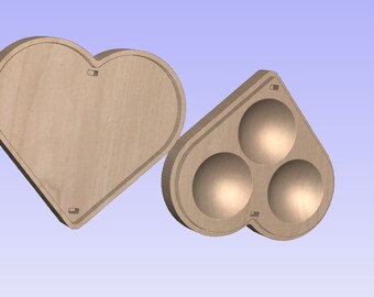 Heart Shaped Box CNC File with Magnetic Closure (Digital Download)