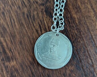 Dominican Republic 2010 • Silver Upcycled Coin Necklace
