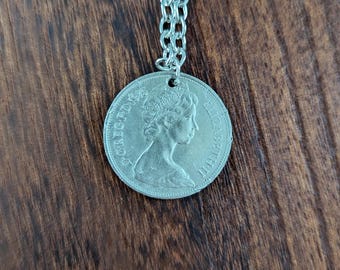 England 1975 • Silver Upcycled Coin Necklace