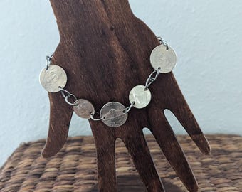 USA Multi-Coin • Silver Upcycled Coin Bracelet
