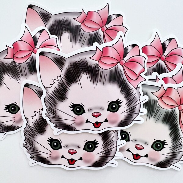 Vintage kitty sticker