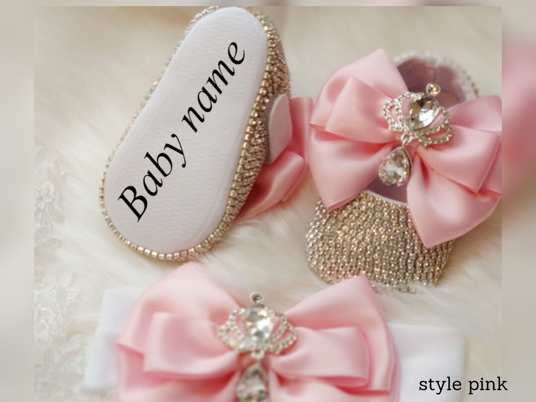 Custom Baby Girl Glitter Shoes Baby Girl First Walking Shoes Etsy