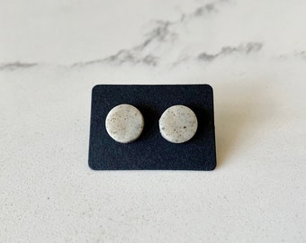 Small Handmade Granite Stone Colored Polymer Clay Stud Earrings, Small Stud Earrings, Perfect for a Gift, Compliments Any Outfits, Speckled