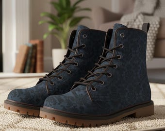 Women's Martin Short Boots, Vegan Leather Combat Boots