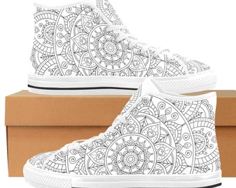 Hi Top Canvas Sneakers, Men and Woman's Sizes, Comfy Shoes
