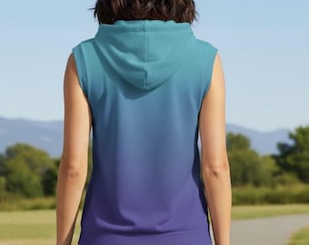 Multiple Colors, Cotton Sleeveless Hoodie - Unisex Hooded Vest, Thick 100% Cotton
