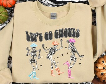 Skeleton Halloween Sweatshirt, Dancing Skeleton Sweatshirt, Halloween Party Shirt, Pumpkin Shirt, Halloween Hoodie, Skeleton Sweatshirt