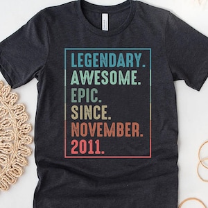 Custom Legendary Awesome Epic Since Shirt, Personalized Birthday Shirt, Birthday Shirts, Birthday Gifts, Custom Birthday Shirt, Gift Ideas