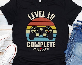 Custom Anniversary Gift, Husband Wife Personalization Level 10 Complete, Anniversary Gift, Wedding Gift, Gift For Couple, Gamer Husband Gift