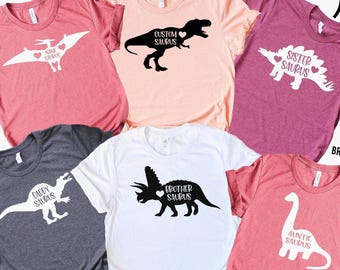 Custom Dinosaur Shirt, Dinosaur Shirt, Matching Family Shirt, Family Saurus Shirt, Auntie Saurus, Daddysaurus, Mamasaurus Shirt, Family Tees
