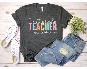 Personalized Teacher Shirt, Custom Name Teacher Shirt, Back to School Shirt, 1st Grade Teacher Shirt, Teacher Gifts, First Grade Teacher Tee