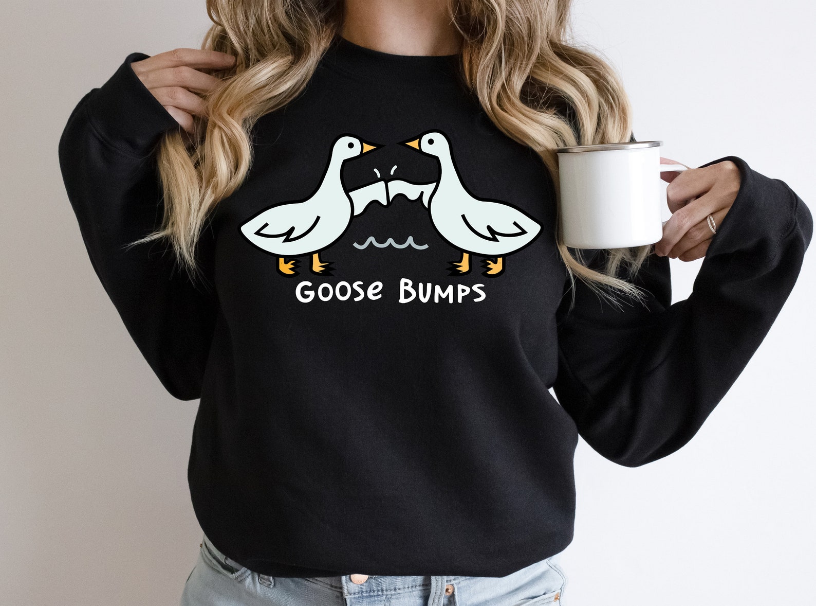 Goose Bumps Sweatshirt, Funny Goose Sweatshirt, Meme Hoodie, Silly Joke ...