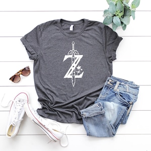Zelda Breath Of The Wild Logo, Zelda Shirt, Zelda Gift, Triforce Tshirt, Hylian Crest Shirt, Gamer Shirt, Gift For Gamer, Game Lover Shirt
