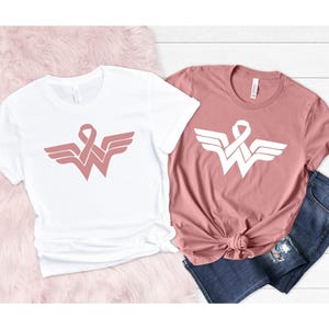 Cancer Warrior Shirt, Cancer Ribbon Wonder Women Tshirt, Breast Cancer Shirt, Strong Women Tee, Cancer Fighter Shirt, Cancer Awareness Shirt
