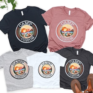 Custom Camp Shirt, Custom Camp Shirt, Camp Crew Shirt, Girl Scout Shirt, Boy Scout, Camping Family Shirt, Camping Shirt, Camping Group Shirt afbeelding 1