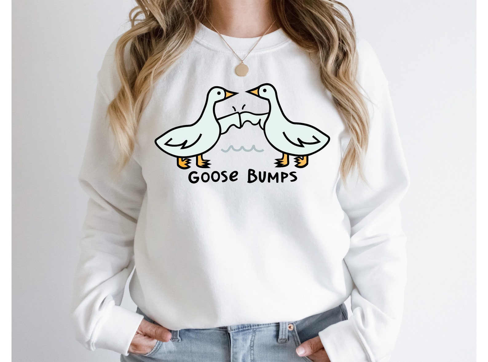 Goose Bumps Sweatshirt, Funny Goose Sweatshirt, Meme Hoodie, Silly Joke ...