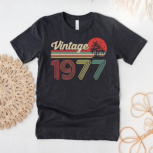 Vintage 1977 Retro Shirt, 48th Birthday Gift, 48th Birthday, 48th Birthday Gift For Women, 48th Birthday Gift For Men, 48th Birthday Party
