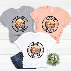 Custom Camp Shirt, Custom Camp Shirt, Camp Crew Shirt, Girl Scout Shirt, Boy Scout, Camping Family Shirt, Camping Shirt, Camping Group Shirt afbeelding 4