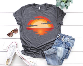 Sunshine Shirt, Summer Shirt, Beach Shirts, Sunset Sunshine Shirt, Womens Tshirts, Women's Summer Shirt, Beach Lovers Gift, Gift for Her
