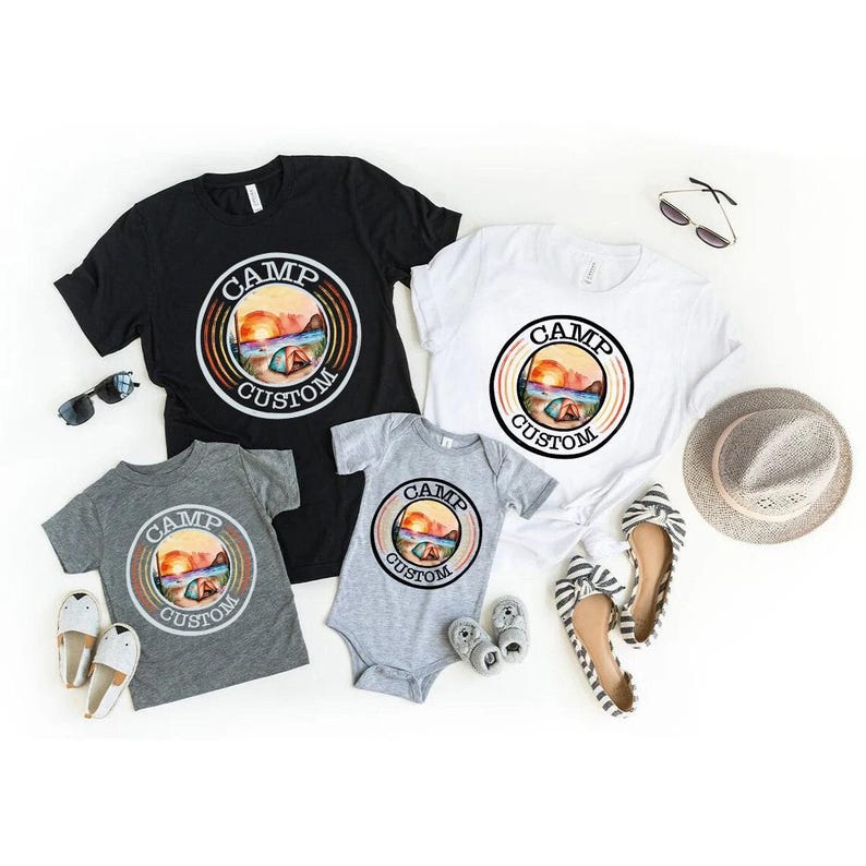 Custom Camp Shirt, Custom Camp Shirt, Camp Crew Shirt, Girl Scout Shirt, Boy Scout, Camping Family Shirt, Camping Shirt, Camping Group Shirt afbeelding 2
