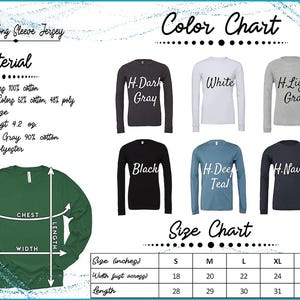 a diagram of a long sleeved shirt with different colors