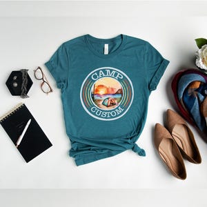 Custom Camp Shirt, Custom Camp Shirt, Camp Crew Shirt, Girl Scout Shirt, Boy Scout, Camping Family Shirt, Camping Shirt, Camping Group Shirt afbeelding 3