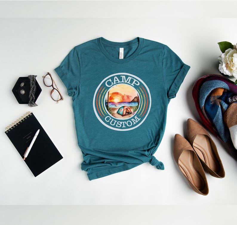 Custom Camp Shirt, Custom Camp Shirt, Camp Crew Shirt, Girl Scout Shirt, Boy Scout, Camping Family Shirt, Camping Shirt, Camping Group Shirt afbeelding 3