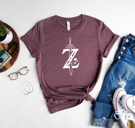 Zelda Breath Of The Wild Logo, Zelda Shirt, Zelda Gift, Triforce Tshirt, Hylian Crest Shirt, Gamer Shirt, Gift For Gamer, Game Lover Shirt