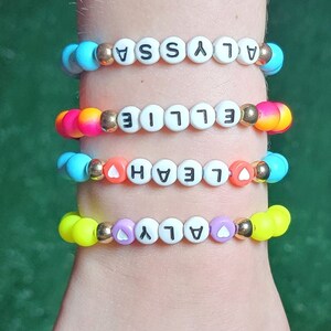 Beaded Name Bracelets | Custom Word Beaded Bracelets | Name Bracelet | Friendship Bracelets