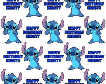 2 x STITCH Personalised Christmas Wrapping Paper - Disney Stitch  Personalised Gift Wrap - Disney Wrapping Paper - Lilo & Stitch Gift Wrap D2